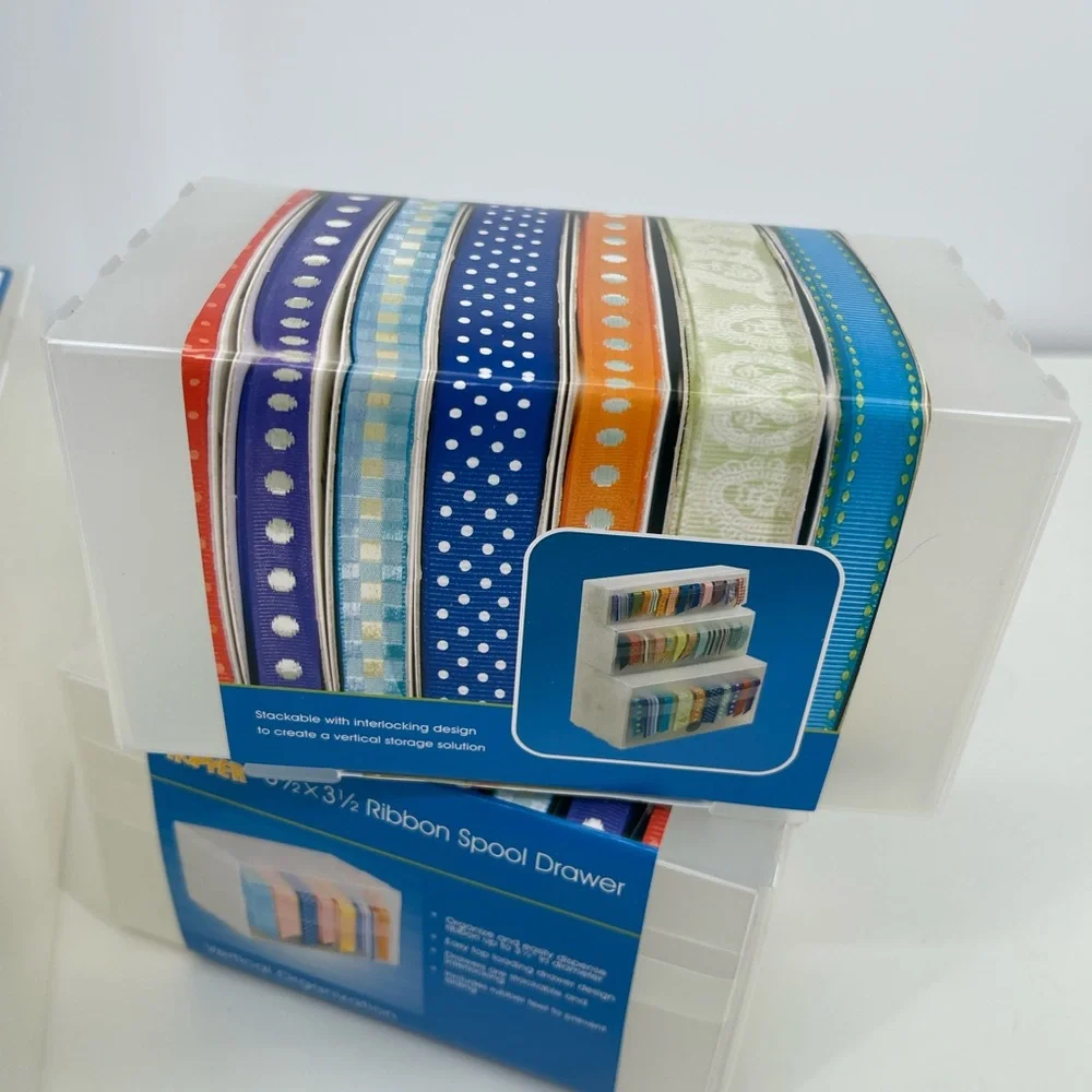 Cropper Hopper 4x6 Embellishment Drawer and 3 Ribbon Spool Drawers